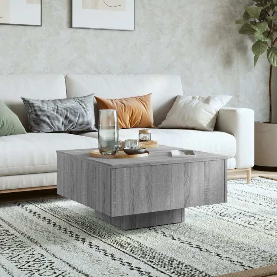 Table basse Sonoma gris 60x60x31,5 cm Bois d'ingénierie - 3