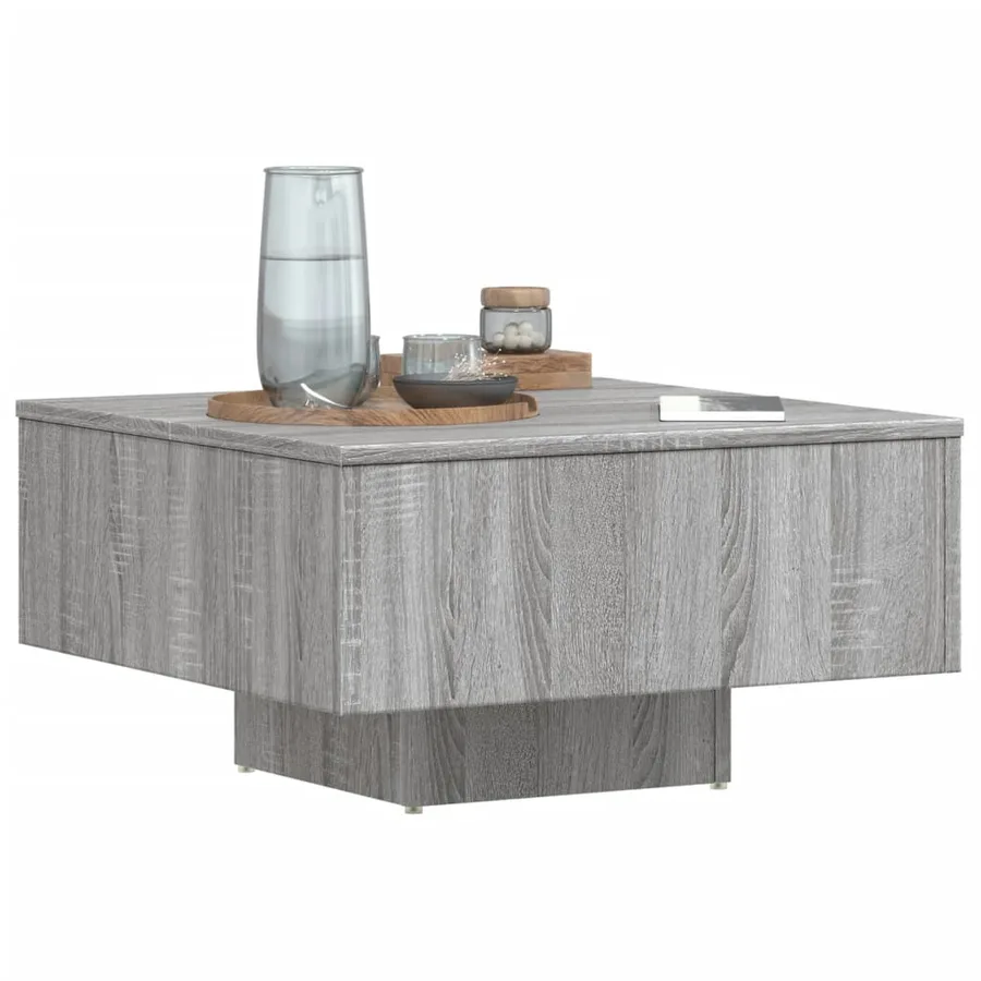 Table basse Sonoma gris 60x60x31,5 cm Bois d'ingénierie - 4