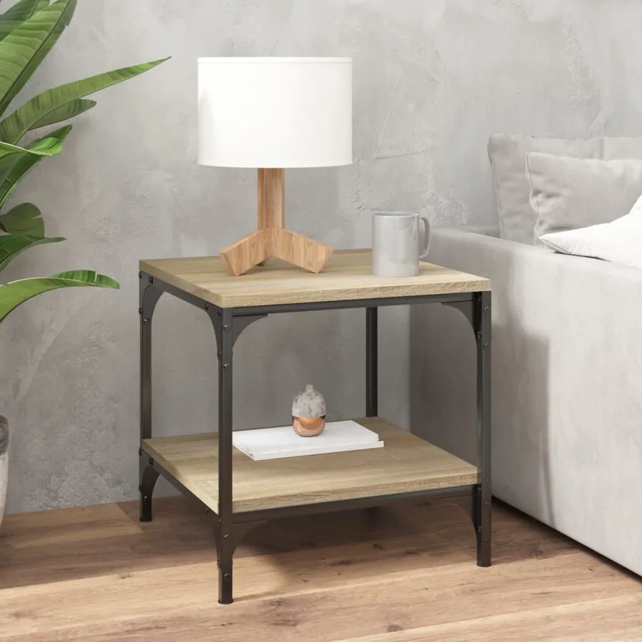 Tables d'appoint 2 pcs Chêne sonoma 40x40x40 cm Bois ingénierie - 3