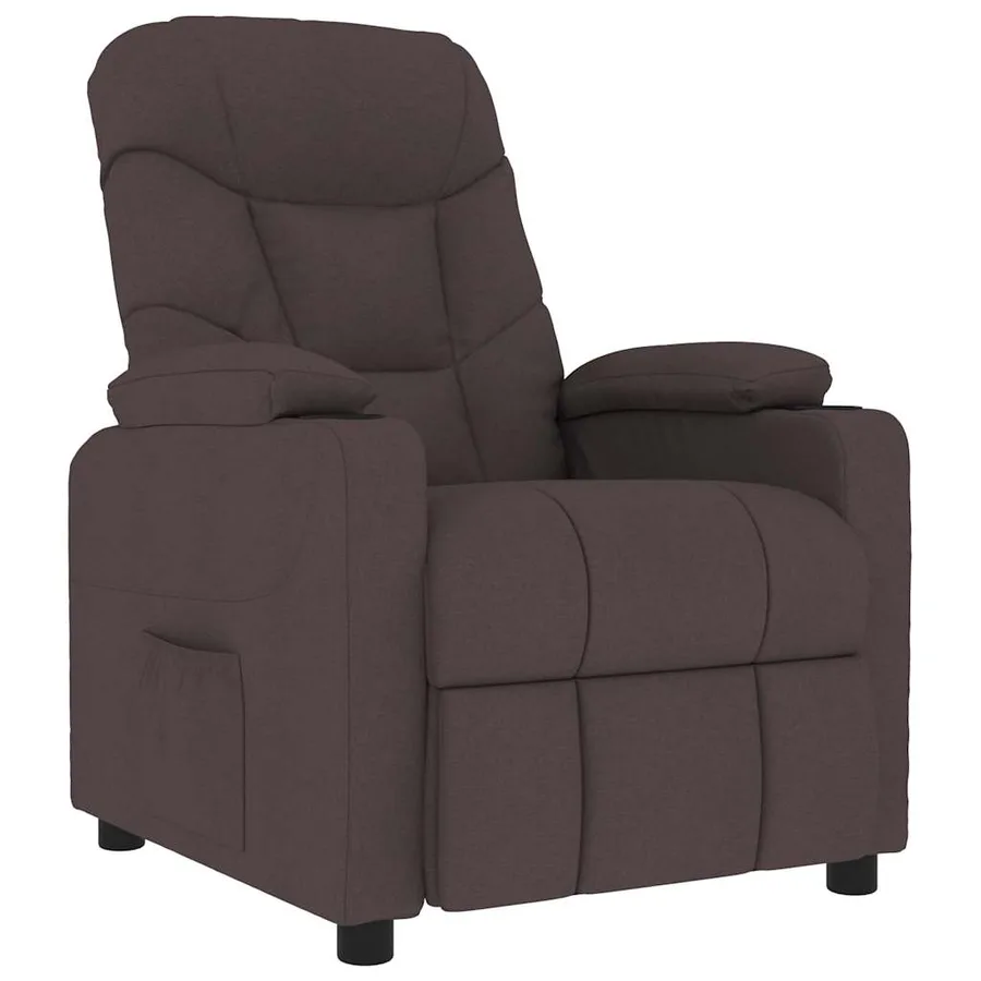 Fauteuil de massage Marron foncé Tissu - 2