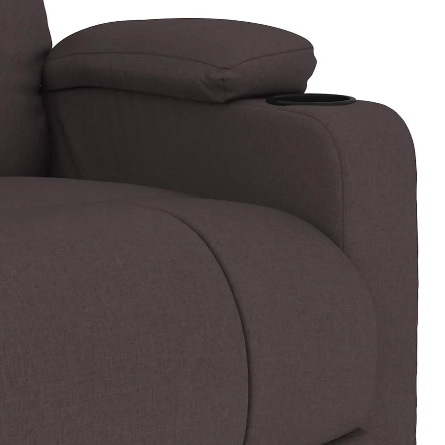 Fauteuil de massage Marron foncé Tissu - 6