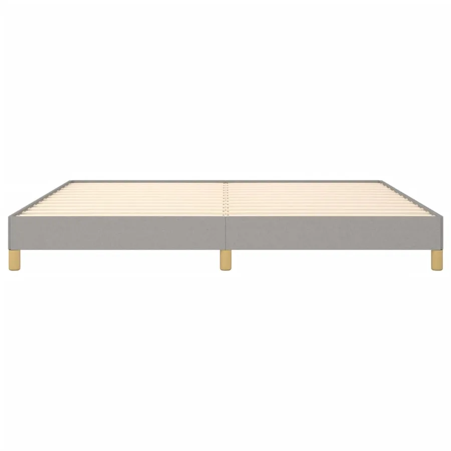 Cadre de lit sans matelas gris clair 200x200 cm tissu - 5