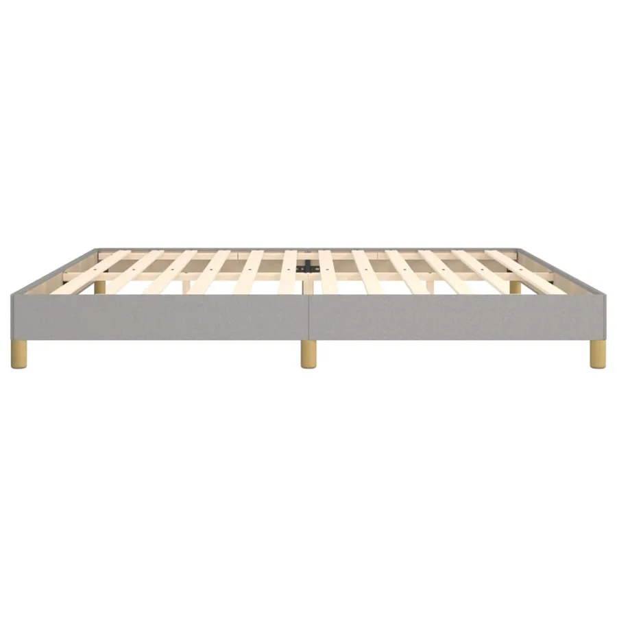 Cadre de lit sans matelas gris clair 200x200 cm tissu - 6