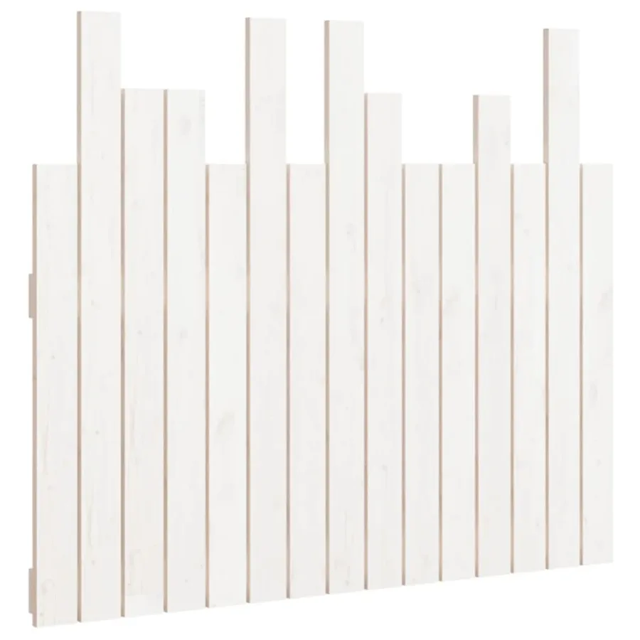 Tête de lit murale Blanc 95,5x3x80 cm Bois massif de pin - 2