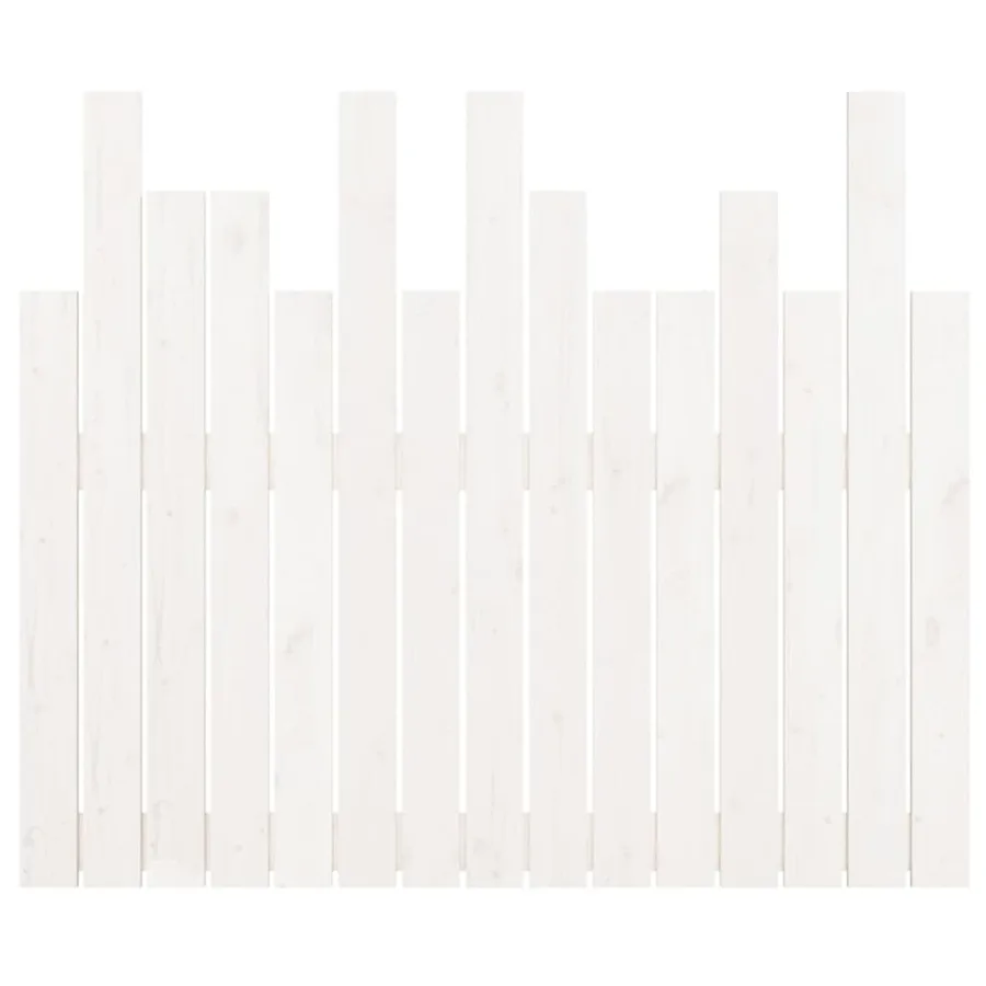 Tête de lit murale Blanc 95,5x3x80 cm Bois massif de pin - 5