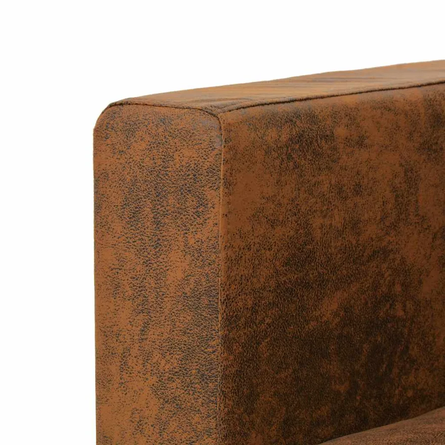 Ensemble de canapés 2 pcs cuir daim synthétique - 4