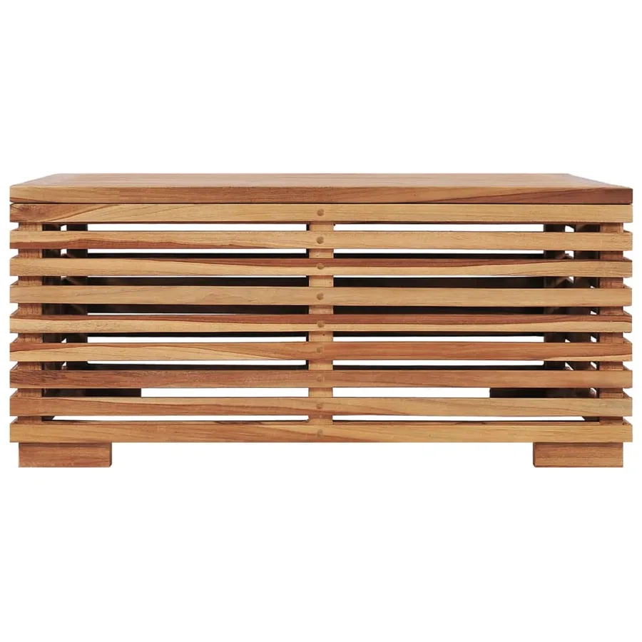 Table et repose-pied de jardin coussin gris foncé Bois de teck - 3
