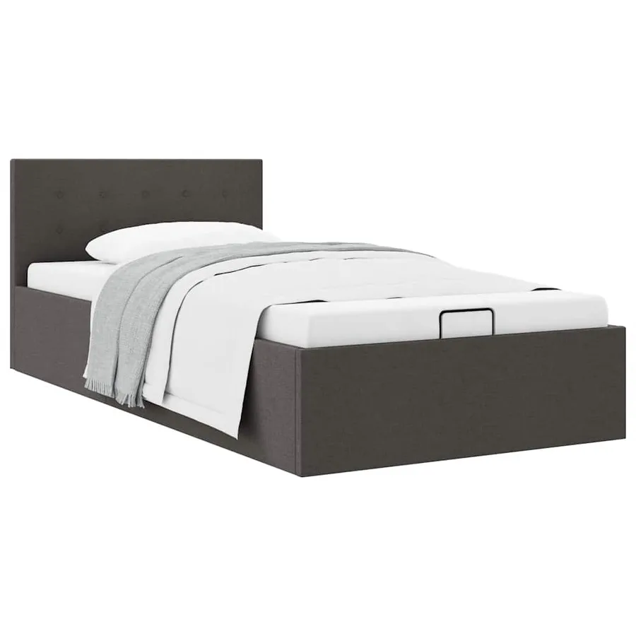 Cadre de lit à rangement hydraulique sans matelas 100x200 cm - 2
