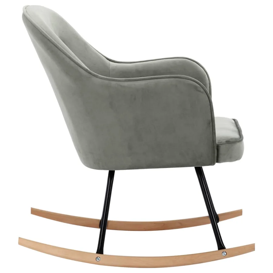 Chaise à bascule Gris Velours - 4