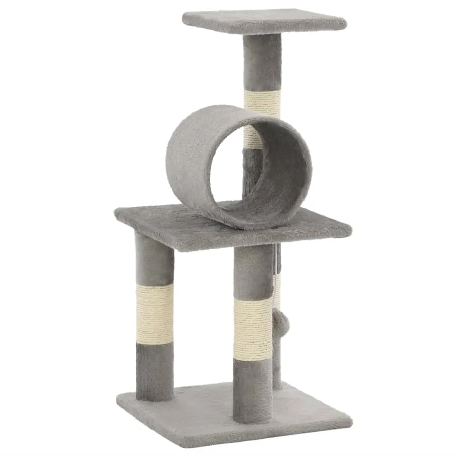 Arbre à chat avec griffoirs en sisal 65 cm Gris - 2