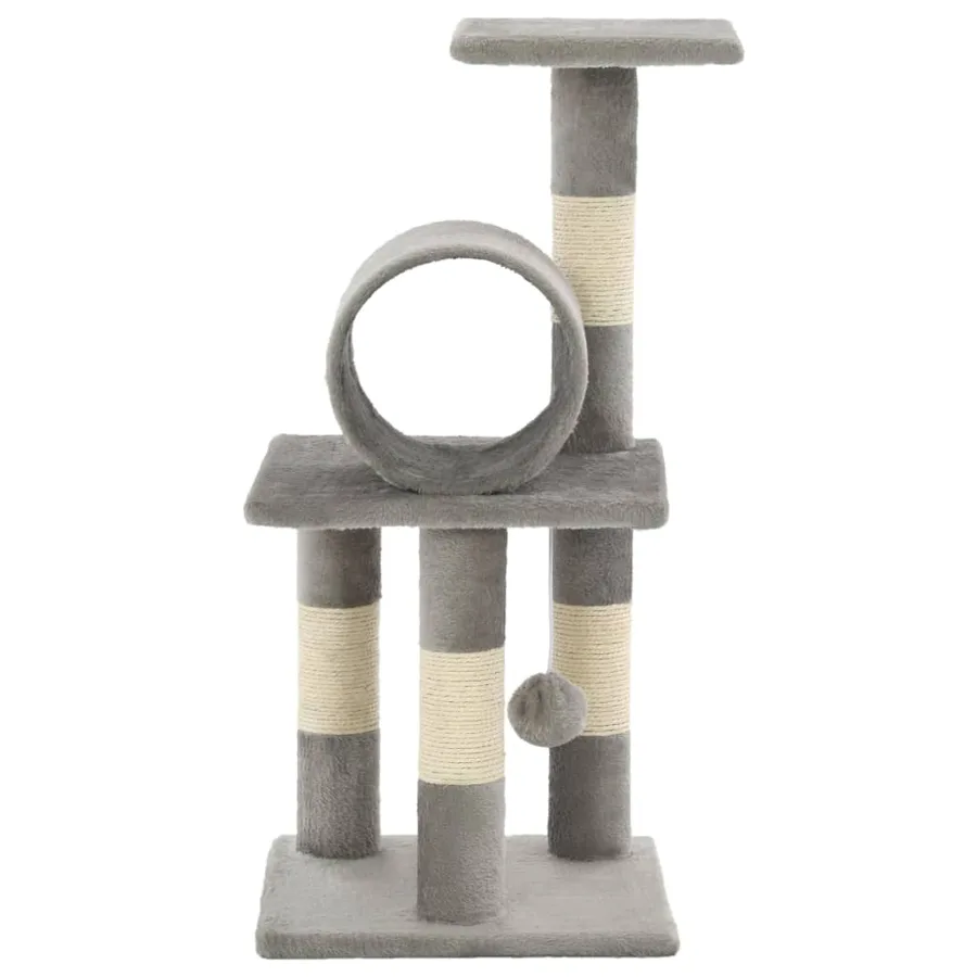 Arbre à chat avec griffoirs en sisal 65 cm Gris - 3