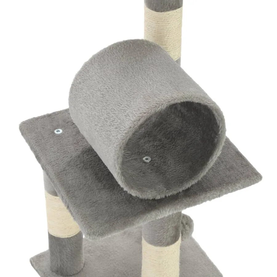 Arbre à chat avec griffoirs en sisal 65 cm Gris - 6