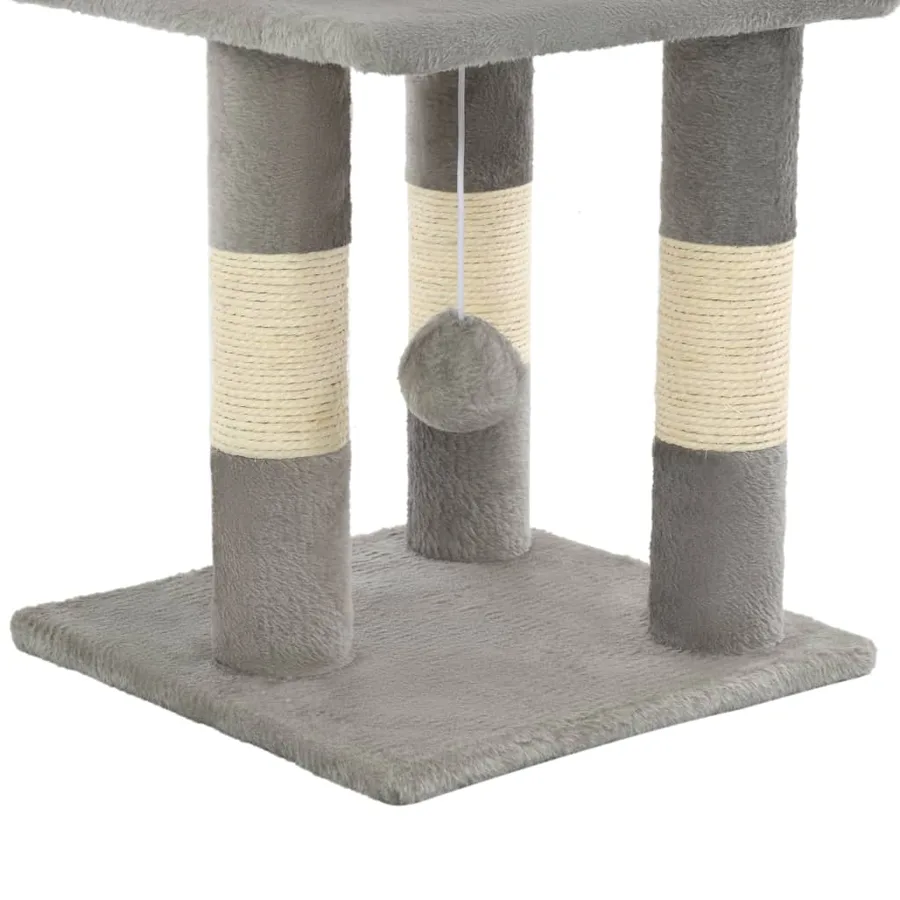 Arbre à chat avec griffoirs en sisal 65 cm Gris - 7
