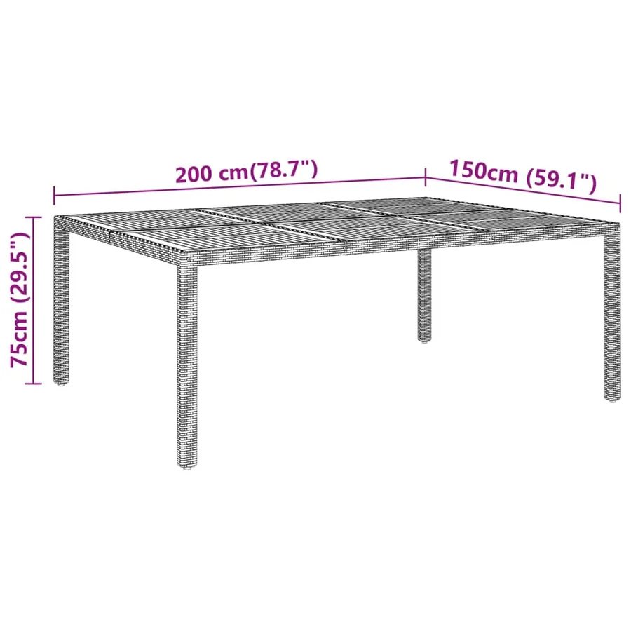 Ensemble à manger de jardin 11 pcs résine tressée gris - 9