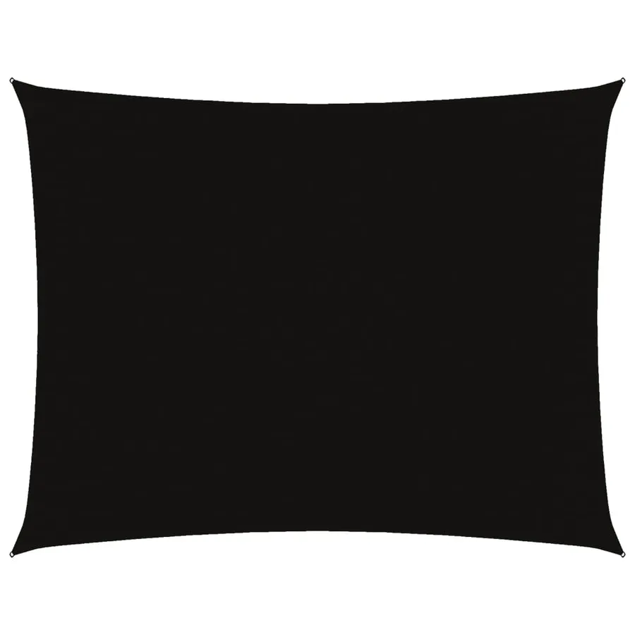 Voile de parasol tissu oxford rectangulaire 3x6 m noir - 2