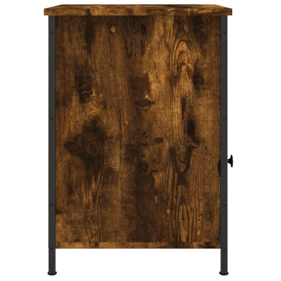 Table de chevet chêne fumé 40x42x60 cm bois d'ingénierie - 7