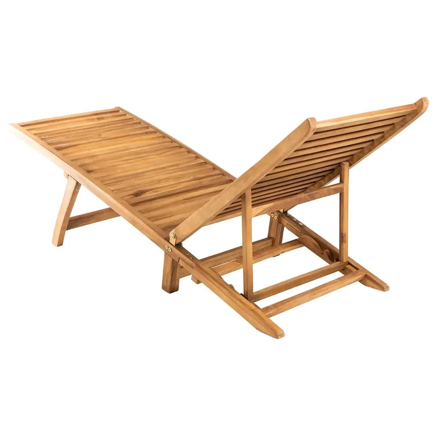 Chaise longue Bois de teck solide - 4