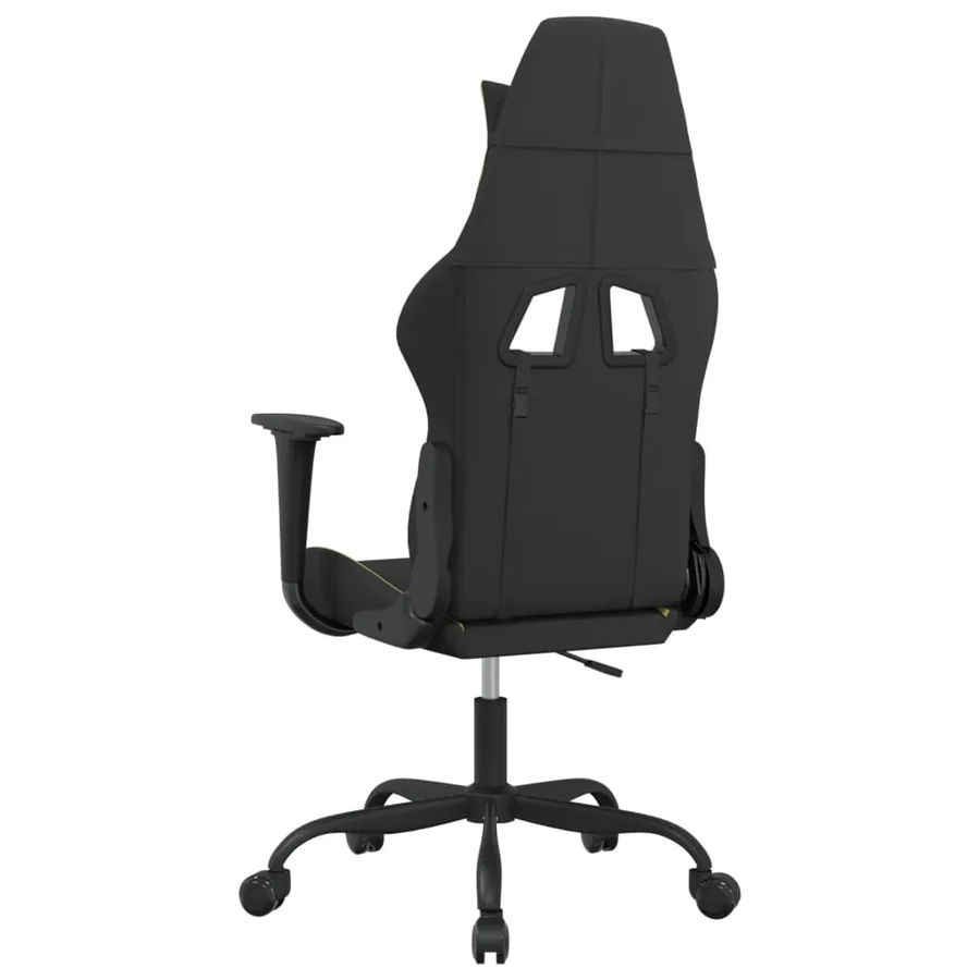 Chaise de jeu Noir et vert clair Tissu - 5