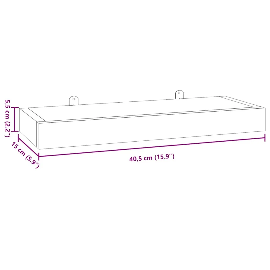 Étagères murales 2 pcs 40x15x4 cm bois de teck massif - 9