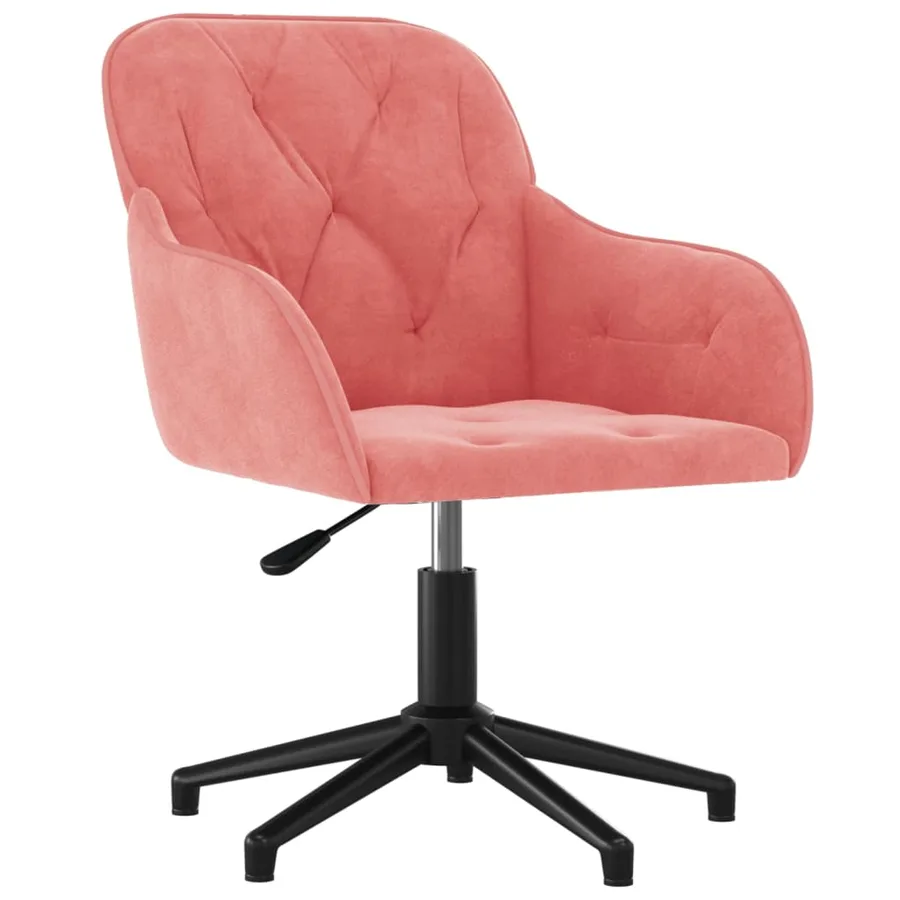 Chaises pivotantes à manger lot de 2 Rose Velours - 3