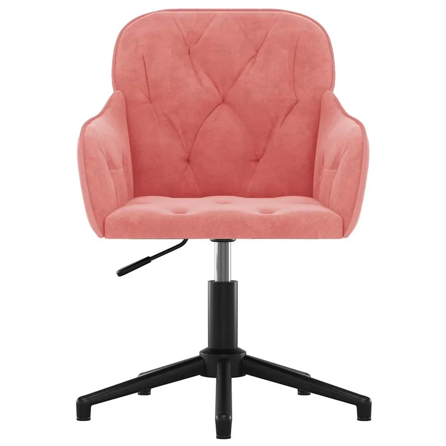 Chaises pivotantes à manger lot de 2 Rose Velours - 4