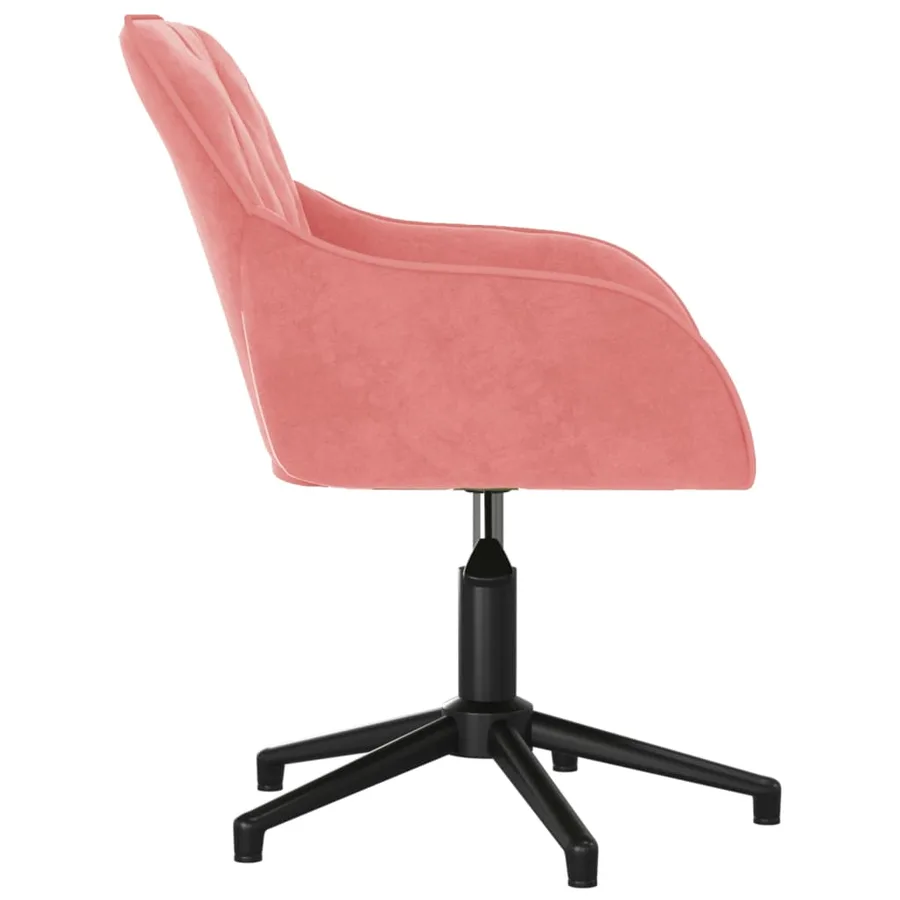 Chaises pivotantes à manger lot de 2 Rose Velours - 5