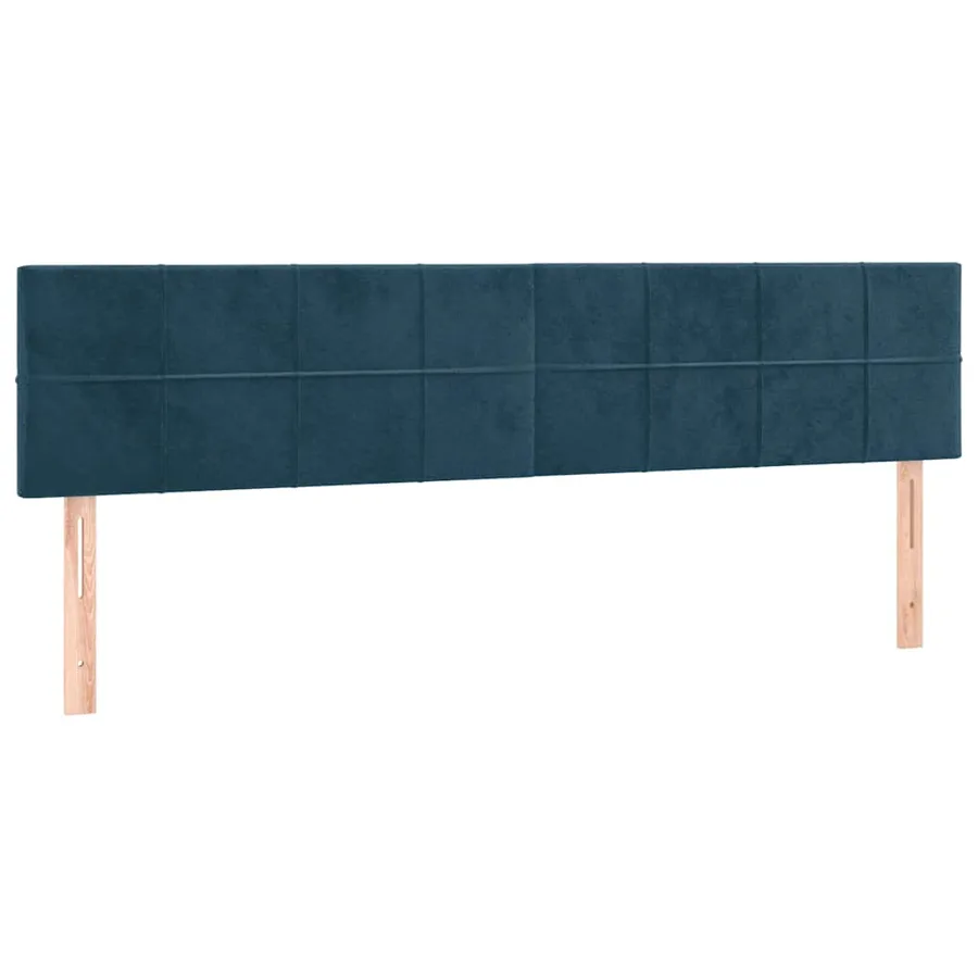 Sommier à lattes de lit et matelas Bleu foncé 200x200cm Velours - 6