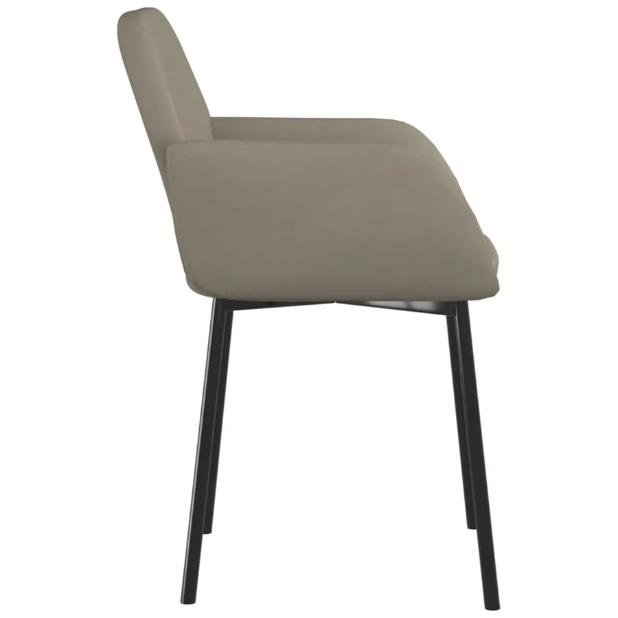 Chaises à manger lot de 2 Gris clair Velours - 6