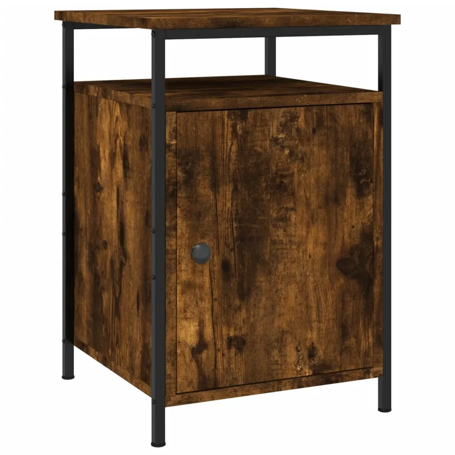 Tables de chevet 2 pcs chêne fumé 40x42x60 cm bois d'ingénierie - 3