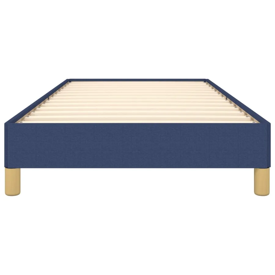 Cadre de lit sans matelas bleu 90x190 cm tissu - 5
