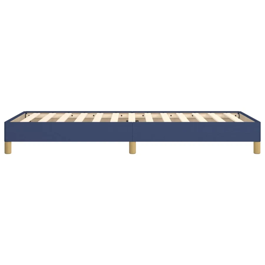 Cadre de lit sans matelas bleu 90x190 cm tissu - 6