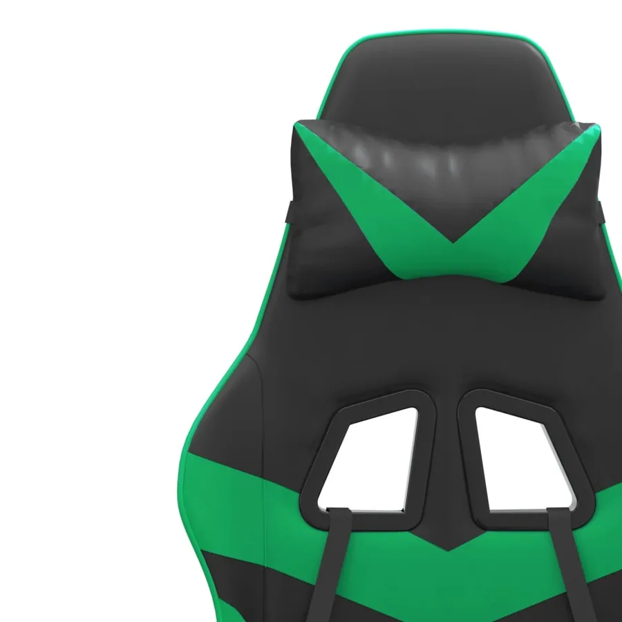 Chaise de jeu Noir et vert Similicuir - 11
