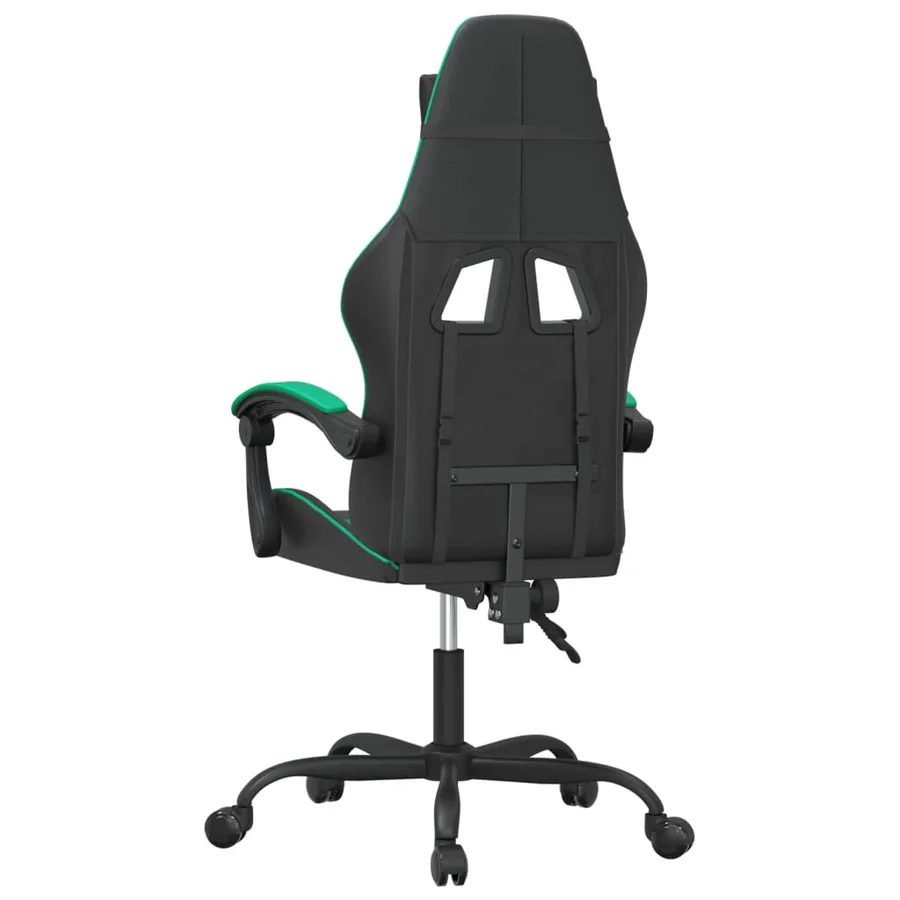 Chaise de jeu Noir et vert Similicuir - 5