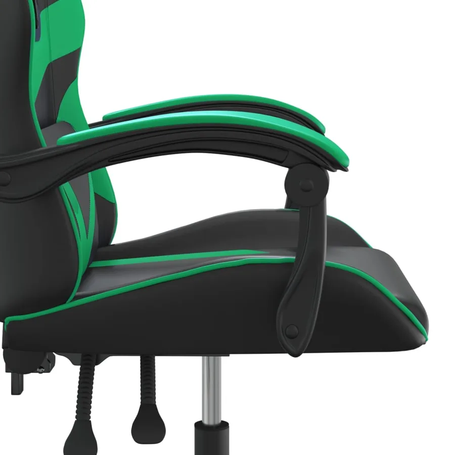 Chaise de jeu Noir et vert Similicuir - 9