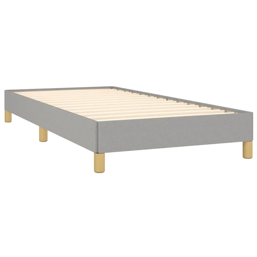 Cadre de lit sans matelas gris clair 90x200 cm tissu - 4