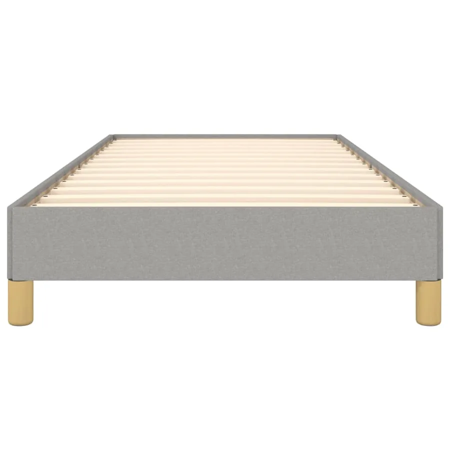 Cadre de lit sans matelas gris clair 90x200 cm tissu - 5