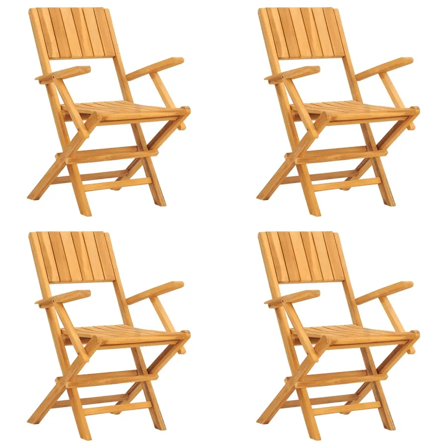 Ensemble à manger de jardin 5 pcs Bois de teck massif - 3
