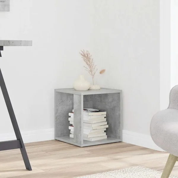 Table d'appoint Gris béton 33x33x34,5 cm Bois d'ingénierie