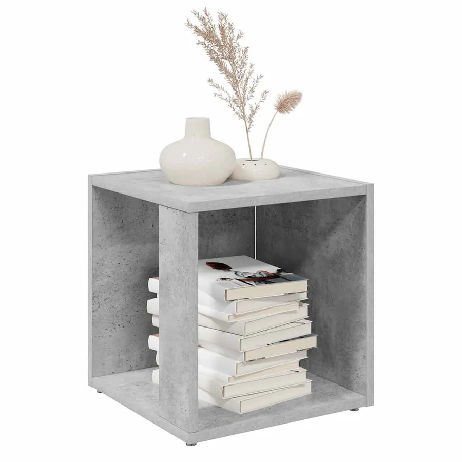 Table d'appoint Gris béton 33x33x34,5 cm Bois d'ingénierie - 6