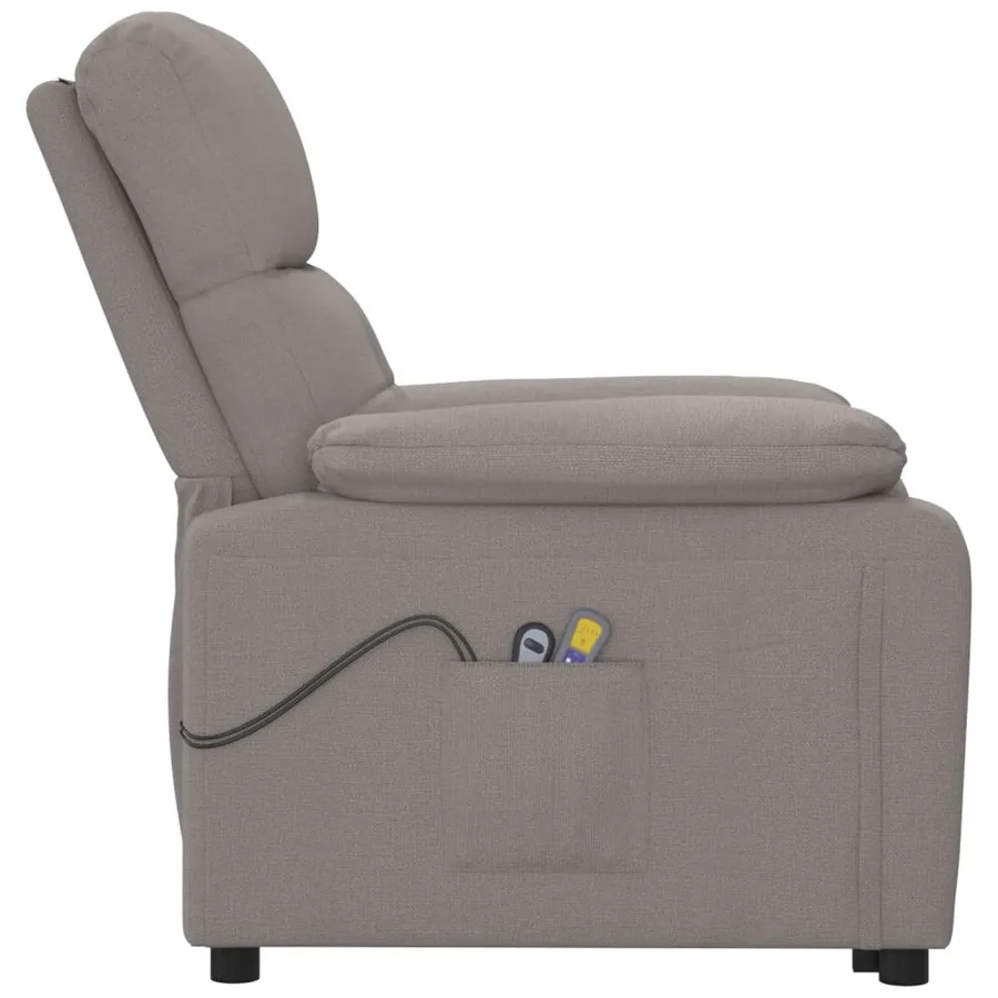 Fauteuil électrique de massage Taupe Tissu - 5