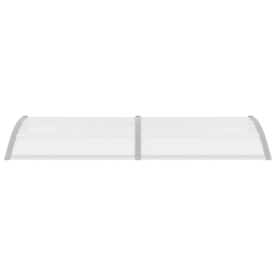 Auvent de porte Gris et transparent 240x75 cm PC - 4