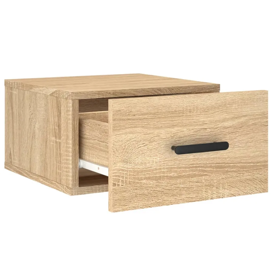 Table de chevet murale chêne sonoma 35x35x20 cm - 6