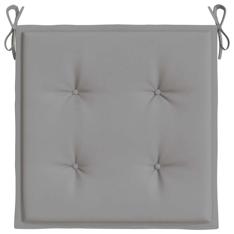 Coussins de chaise jardin lot de 6 gris 40x40x4 cm tissu oxford - 6