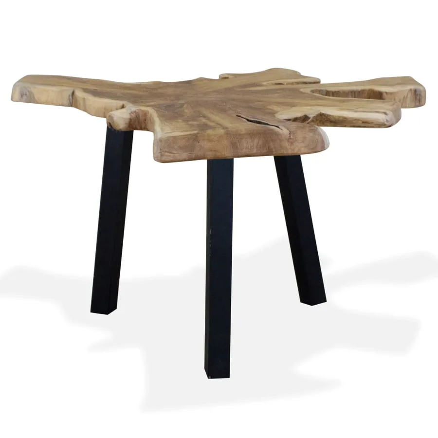 Table basse Teck authentique 80x70x38 cm - 3