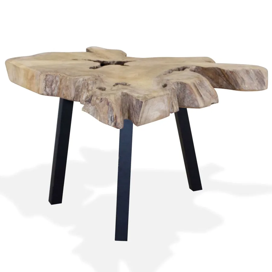 Table basse Teck authentique 80x70x38 cm - 4