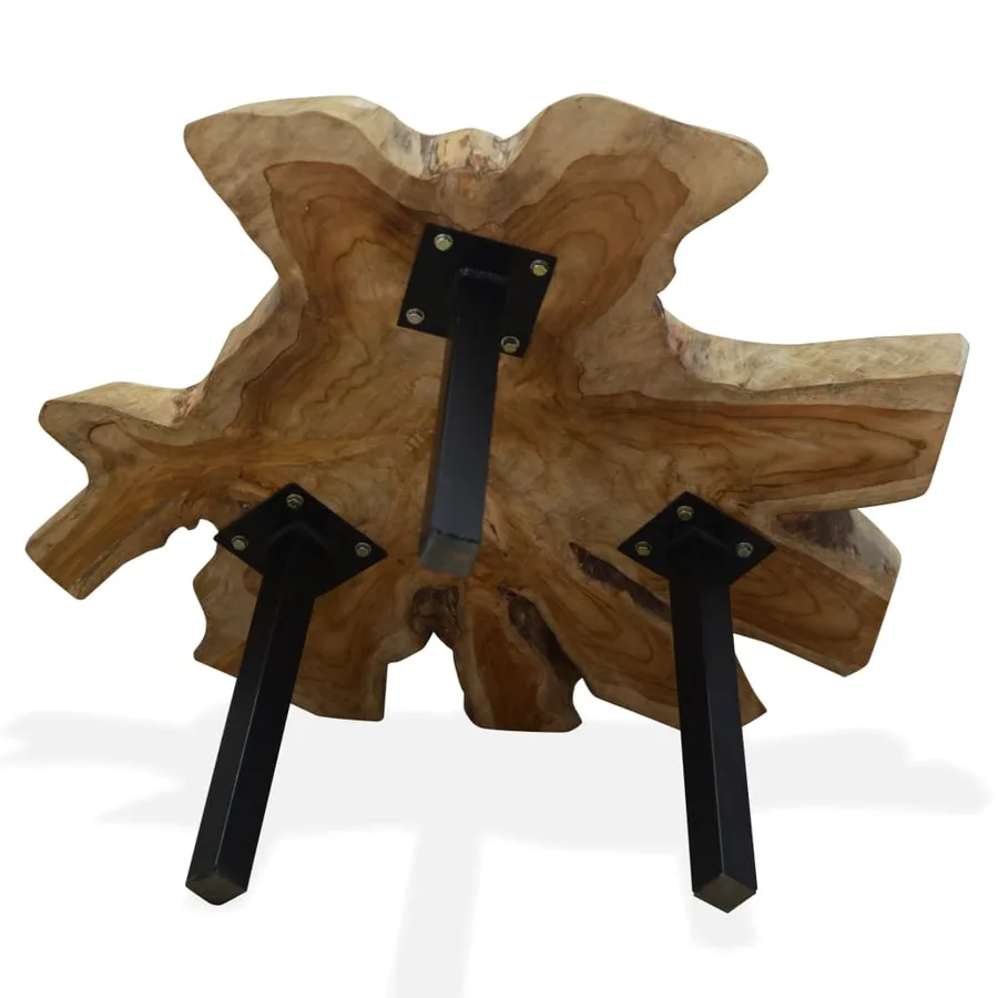 Table basse Teck authentique 80x70x38 cm - 7