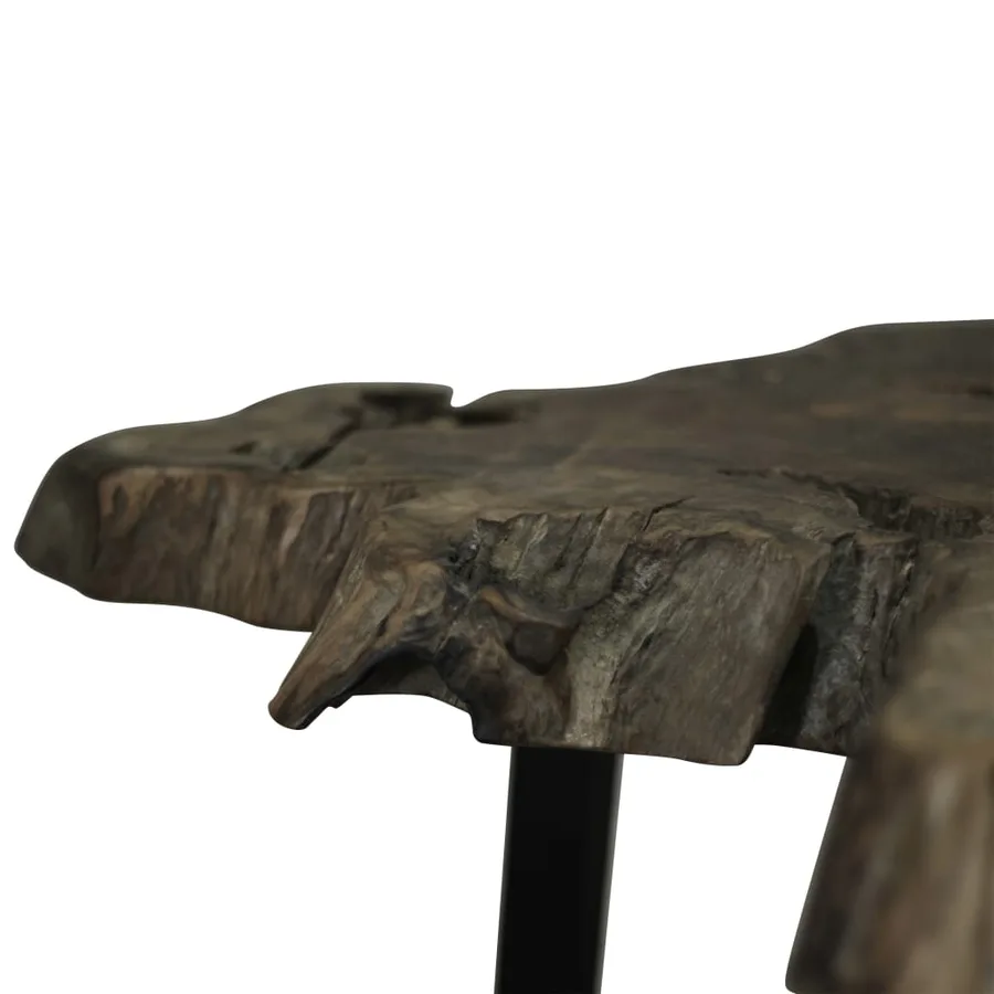 Table basse Teck authentique 80x70x38 cm - 8