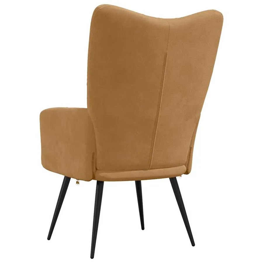 Chaise de relaxation Marron Velours - 5