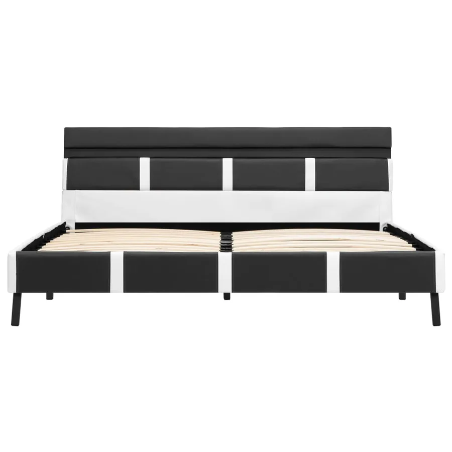 Cadre de lit avec LED Gris Similicuir 160 x 200 cm - 4
