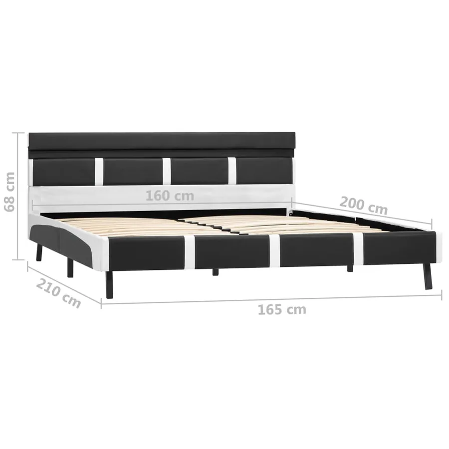 Cadre de lit avec LED Gris Similicuir 160 x 200 cm - 9